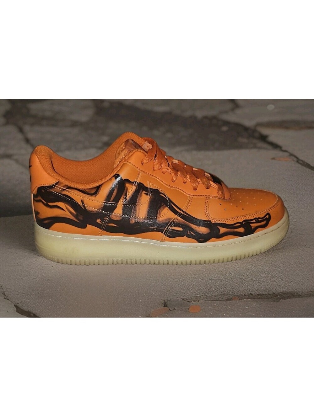 Nike Air Force 1 Low Orange Skeleton Starfish/White/Black CU8067-800 size 10